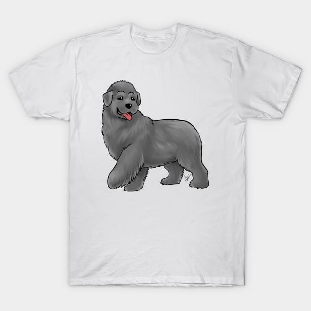 Dog - Newfoundland - Gray T-Shirt by Jen's Dogs Custom Gifts and Designs